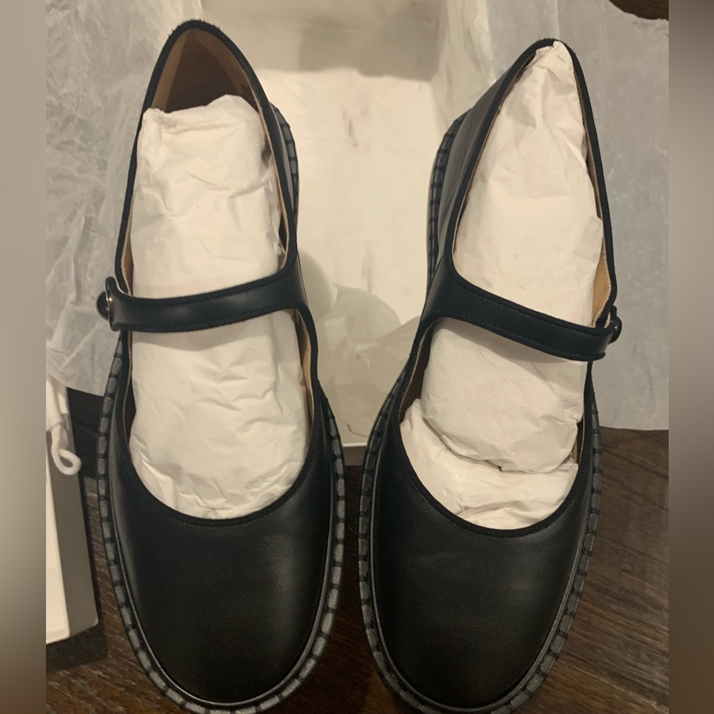 Chloe Rubie Mary Jane Flats Black 39